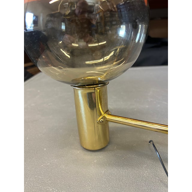 1960s Hans Agne Jakobsson #V149 Glass & Brass Wall Lamp for Markaryd For Sale - Image 16 of 16