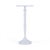 Spritely Home Accent Furniture Landon Outdoor 10 in. W Round Metal Pedestal Base Side Table, Off White/Ivory Outdoor For Sale - Image 4 of 6