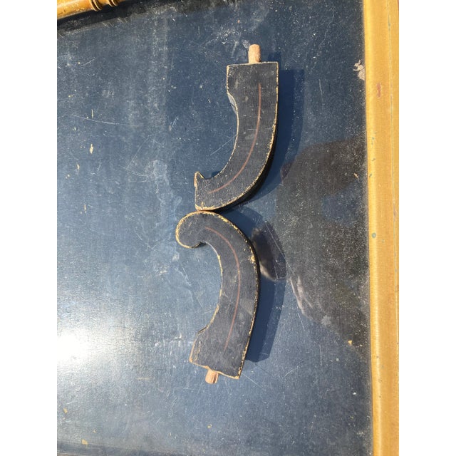 Early 20th Century Asian Style Bamboo Yellow Rolling Tea Bar Cart For Sale - Image 9 of 10