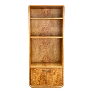 Mid Century Modern Grand Burl Bookcase or Display Shelf | Elite for Biltrite Canada