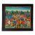 M. Bazile Haitian Folk Art Market Scene Oil on Masonite Board – Framed For Sale