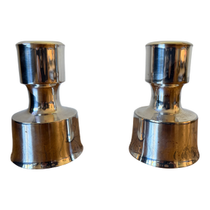 1960s Jens Quistgaard for Dansk Silver Plate Candlesticks- a Pair