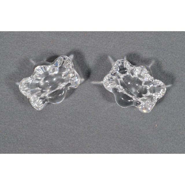 Glass Late 20th Century Daum, France - Pair of Signed Daum Crystal Salt Cellars For Sale - Image 7 of 12