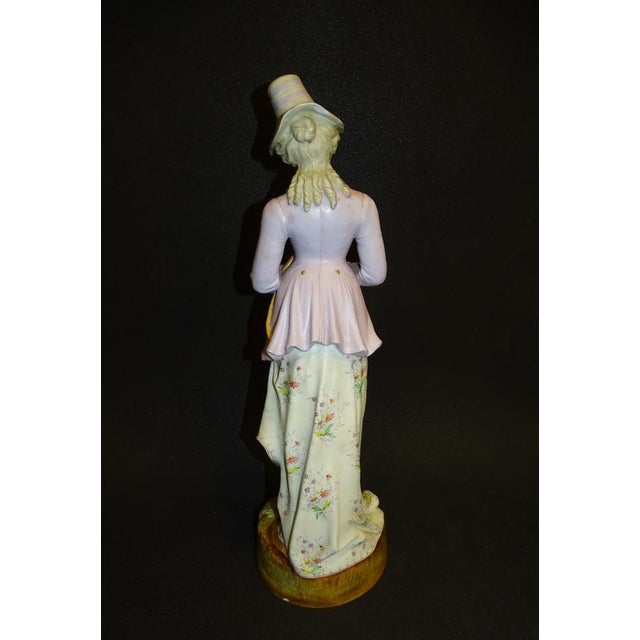 Biscuit Porcelain Figure of Lady, Sitzendorf, 1800s For Sale - Image 3 of 18