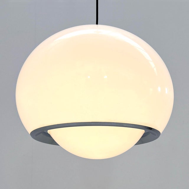 White Bud Pendant Lamp by Studio 6G for Guzzini, 1970s For Sale - Image 4 of 8