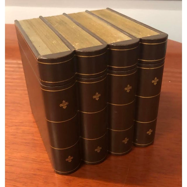 Four Volume Faux Book Humidor For Sale - Image 4 of 10