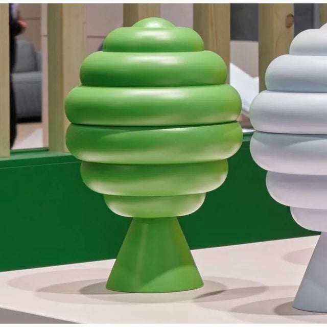 Small beebee jar, green by Made By Choice with Hanna Anonen Dimensions: D 15.5 x H 24 cm Materials: birch plywood Also...