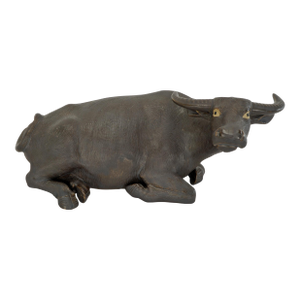 Chinese Shiwan Water Buffalo Ceramic Circa Republic Period