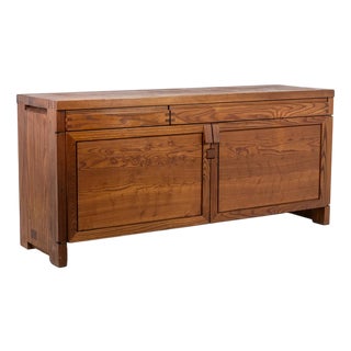 Buffet Model R08 in Blond Elm with 2 Doors by Pierre Chapo, 1964 For Sale
