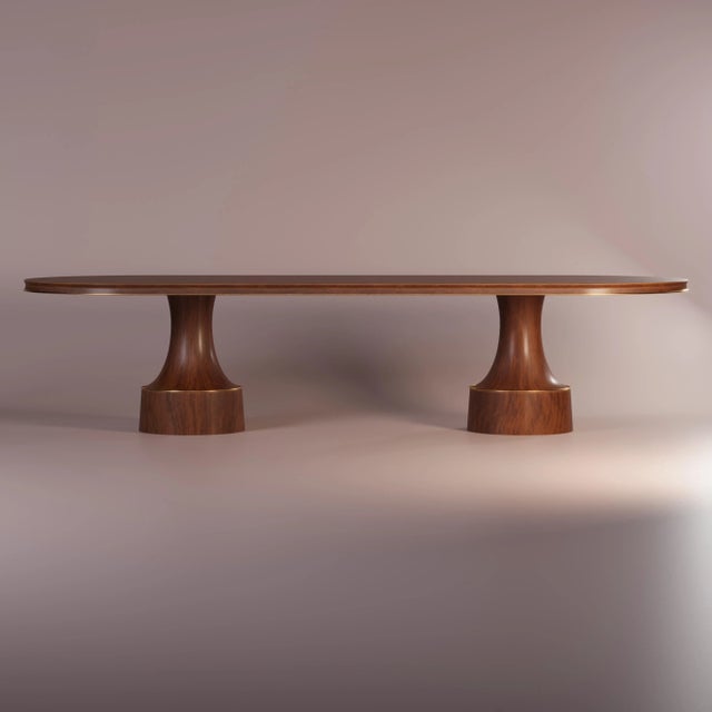 Buck Oval Dining Table by Porus Studio For Sale - Image 9 of 9