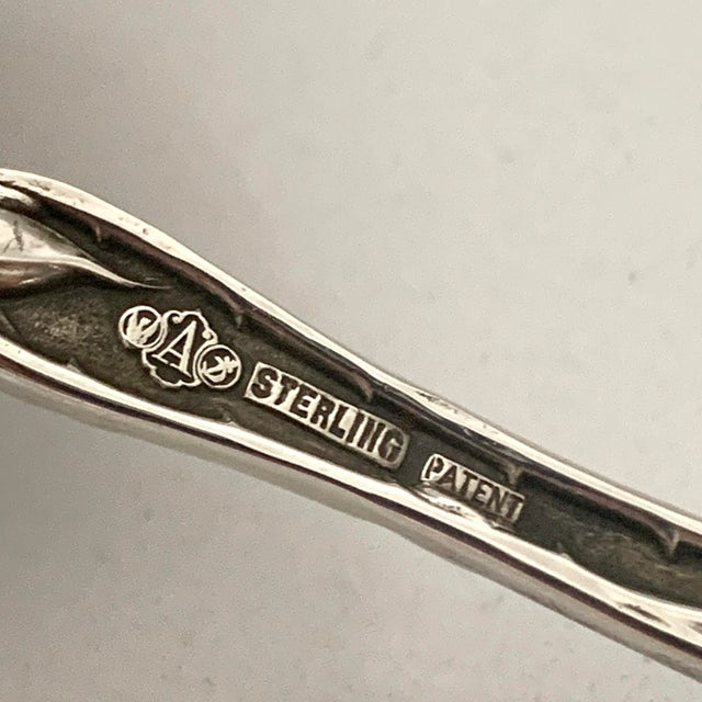 Alvin Corporation 1930s Art Nouveau " Bridal Rose" American Sterling Sauce Spoon For Sale - Image 4 of 5