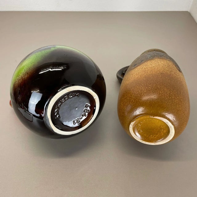 German Pottery Fat Lava Vases Multi-Color from Scheurich, 1970s, Set of 2 For Sale - Image 18 of 18