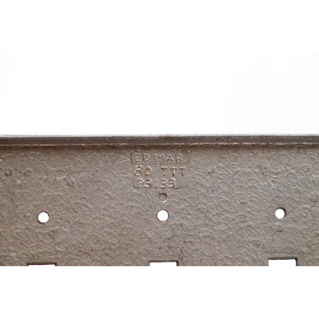 Reclaimed Black Greek Key Gang Light Switch Plate For Sale - Image 4 of 4