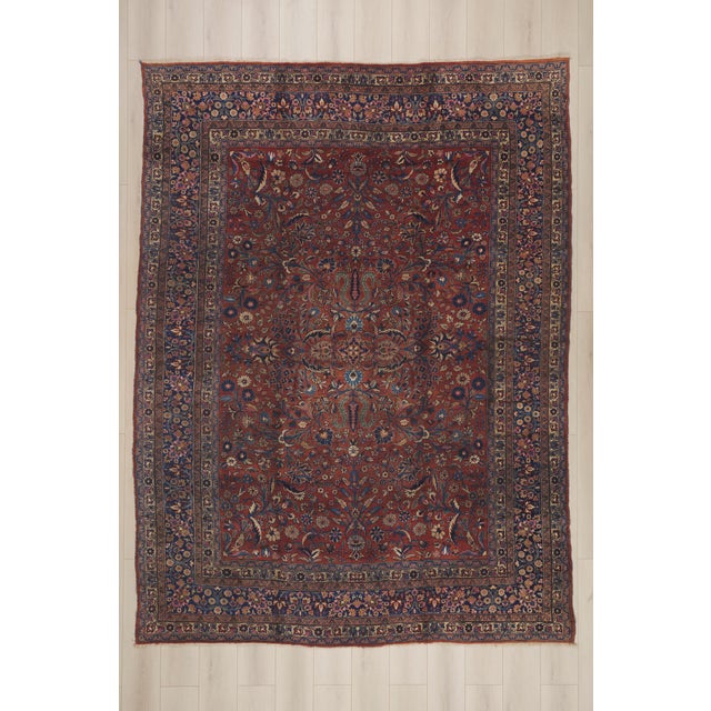 Antique Persian Mashhad Rug, 08'10 X 12'00 For Sale - Image 10 of 10