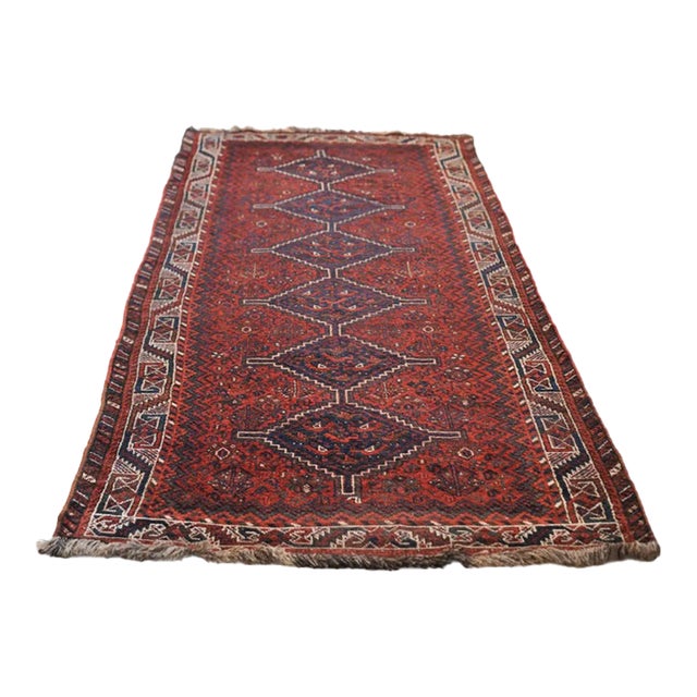 Over-Sized Wide Vintage Shiraz Galley Runner with Plush Soft Wool Rug 4 x 11 For Sale