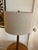 Cream 1970s Martz-Style Ceramic and Walnut Floor Lamp With Table For Sale - Image 8 of 8