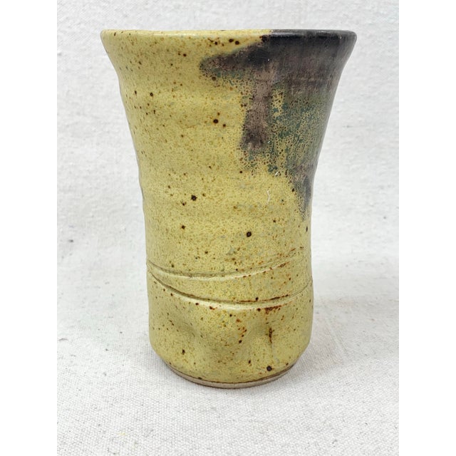 Rustic Vintage Handmade Pottery Vase For Sale - Image 3 of 12