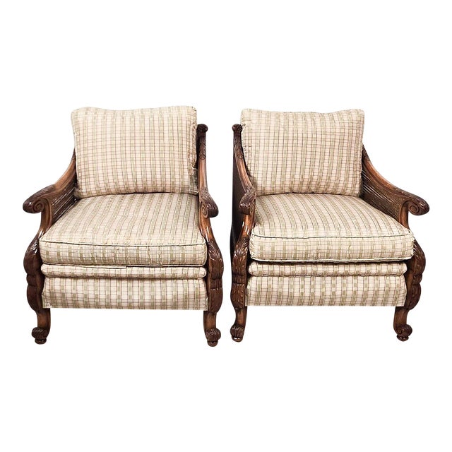Pair of Edwardian Caned Club Chairs, Circa 1920 For Sale