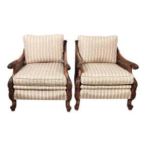 Pair of Edwardian Caned Club Chairs, Circa 1920