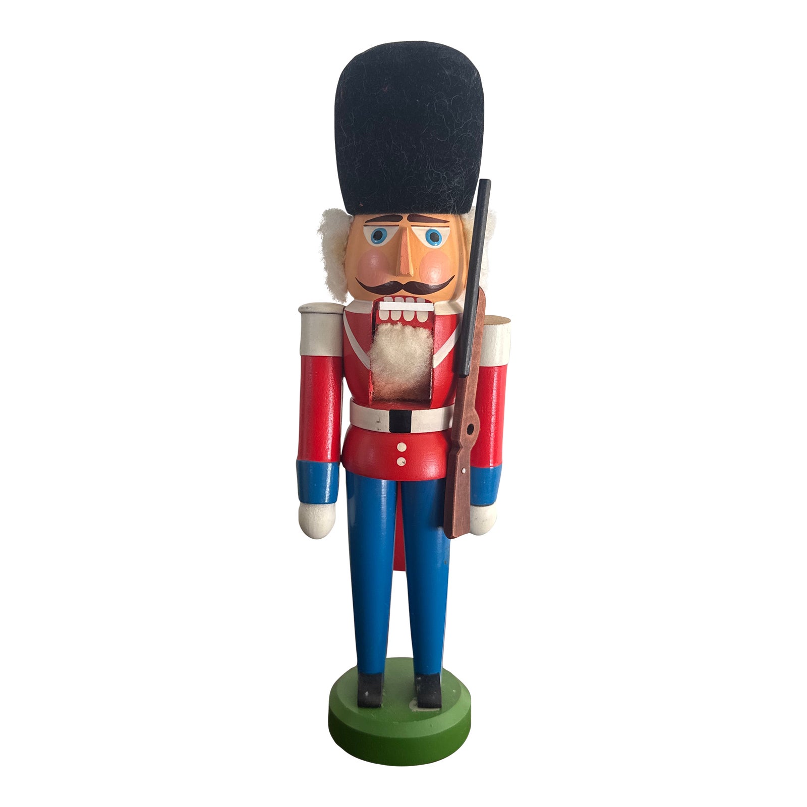 Erzgebirge German Soldier Nutcracker With Rifle | Chairish