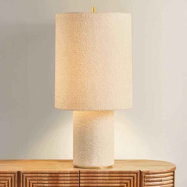 Mitzi Mitzi Sam 15 in. 1 Light Table Lamp in Aged Brass Finish For Sale - Image 4 of 9