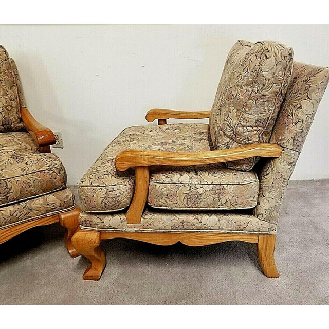 Taylor King Upholstered Armchairs a Pair Chairish