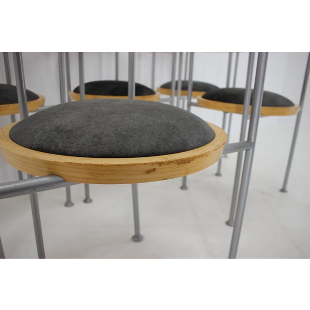 Dining Chairs by Borge Lindau for Bla Station, Sweden, 1990s, Set of 6 For Sale - Image 16 of 18