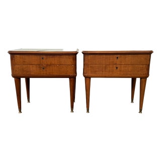 Vintage Italian Bedside Tables, 1950s, Set of 2 For Sale