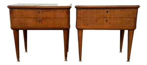 Vintage Italian Bedside Tables, 1950s, Set of 2
