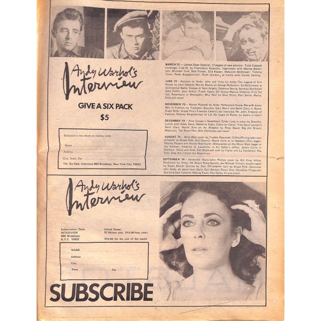 Andy Warhol's Interview Vol v March 1975 W/ Lee Radziwill on Cover For Sale - Image 9 of 12