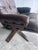 Animal Skin Vintage Scandinavian Leather Swivel Lounge Chair, 1970s For Sale - Image 7 of 8