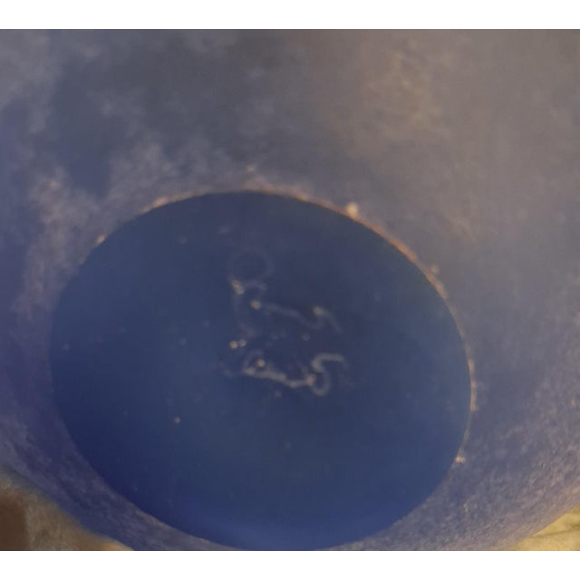 1980s 1980s Signed Franco Moretti Murano Scavo Hand Blown Glass Vase Signed For Sale - Image 5 of 7