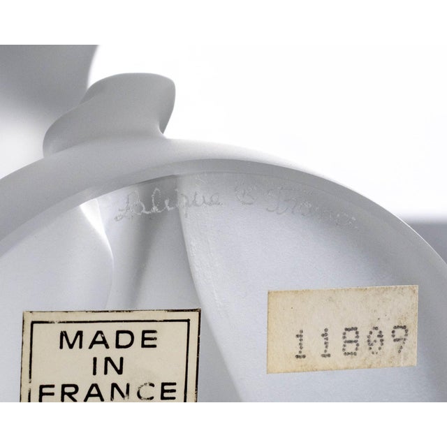 Lalique "Chrysis" Frosted Crystal Sculpture For Sale - Image 9 of 9