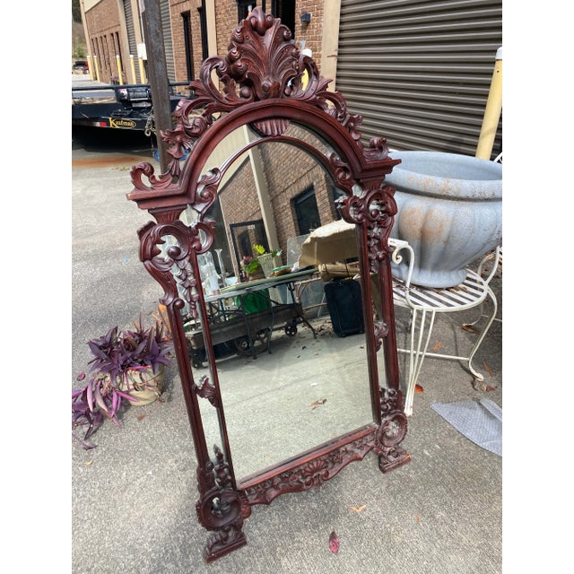 1970s Large Acanthus Scrolling Mirror For Sale - Image 4 of 7