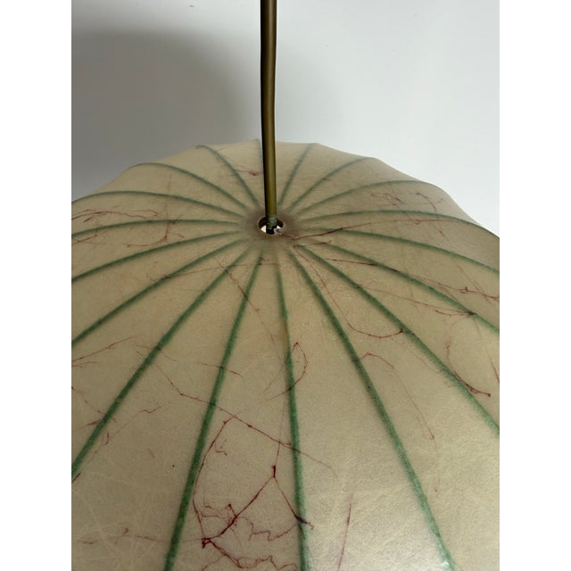 Metal 1970s Goldkant Leuchten Cocoon Pendant For Sale - Image 7 of 12