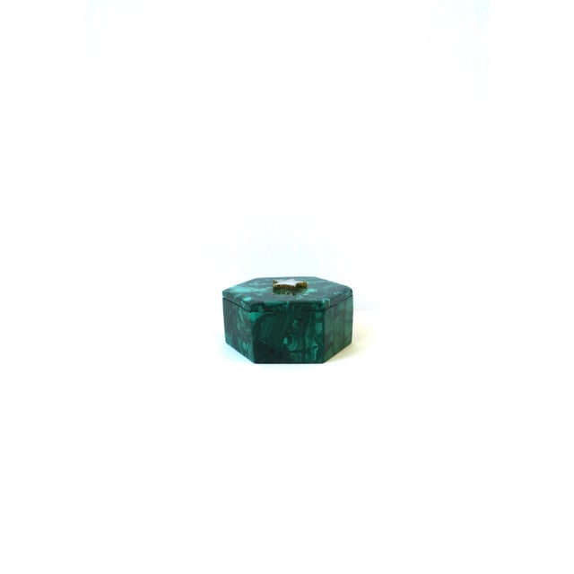 Malachite Jewelry Box For Sale - Image 4 of 13