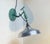 Metal Scandinavian Industrial Green Wall Lamp, 1950s For Sale - Image 7 of 13