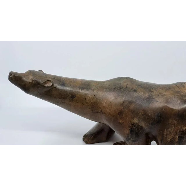 Pierre Chenet, Polar Bear with Brown Patina, 2000s, Bronze For Sale - Image 4 of 7