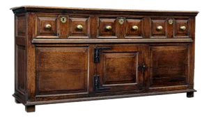 18th Century English Carved Oak Dresser, 1720s