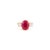Art Deco Art Deco Natural 3.19Ct Oval Cut Ruby & Diamond Ring Size 6 in 14k Yellow Gold For Sale - Image 3 of 14