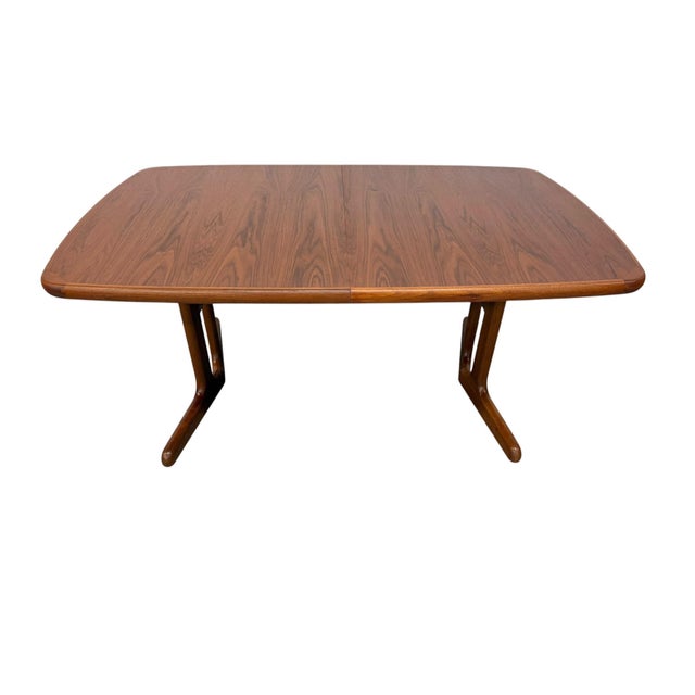 Vintage Danish Modern Teak Dining Table W/2 Leaves - Refinished! For Sale In Philadelphia - Image 6 of 12