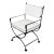 Vintage Neoclassical Style Wrought Iron Outdoor Lounge Chair For Sale