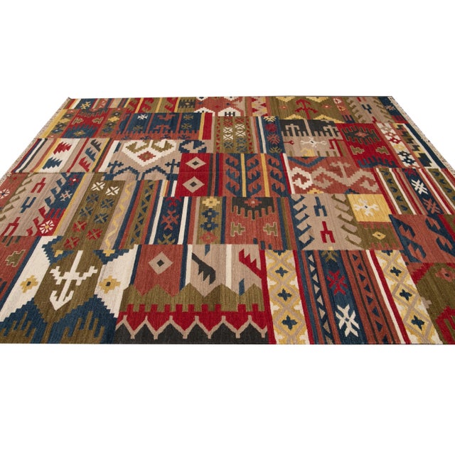 21st Century Modern Kilim Rug 8 '4'' X 10' 1'' For Sale - Image 11 of 13