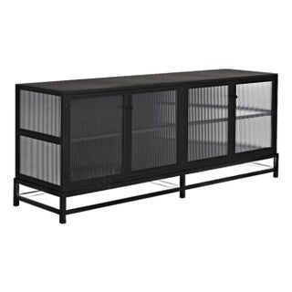 NOIR Chandler 4 Door Sideboard, Black Iron For Sale