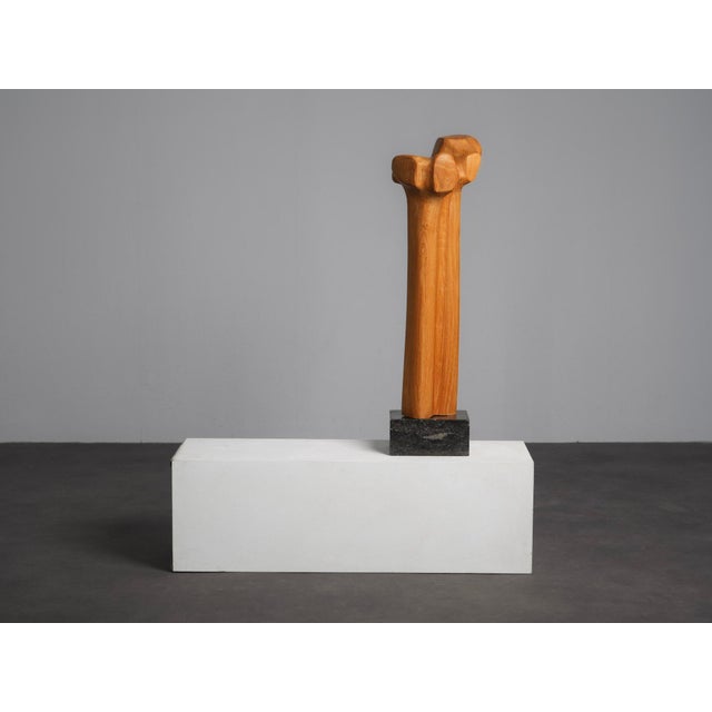 Biomorphic Modernist Sculpture in Carved Wood, Netherlands, 1970s For Sale - Image 4 of 9