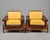 Found in Italy, this pair of armchairs attributed to Luigi Gigi Radice dates from the 1950s. Walnut and metal frames with...