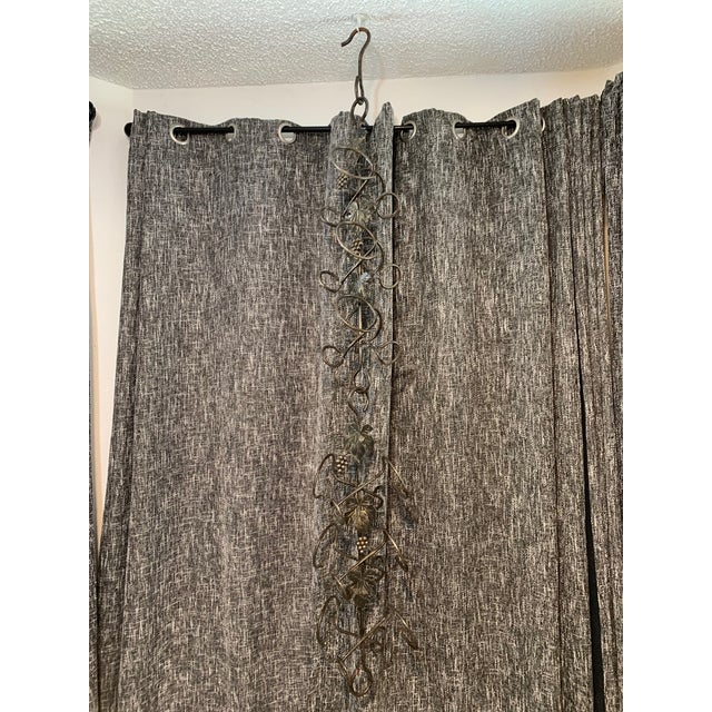 Tuscan A Striking Architectural Vine Design, Evoking the Feeling of Climbing Through Sunlit Grape Fields – 92" Custom Wrought Iron For Sale - Image 3 of 18