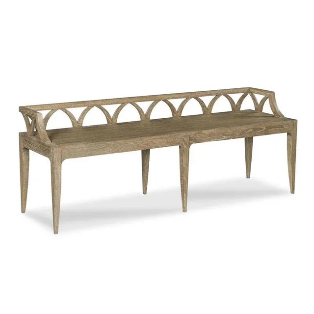 Transitional Cascade Bench in Khaki For Sale - Image 3 of 3