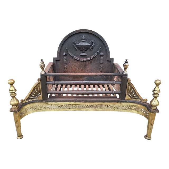 Adam's Style Serpentine Grate, 1910 For Sale