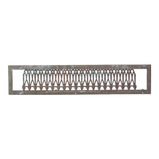 Bronze Overlapping Gothic Arches Wall Grate 38 X 10 In. For Sale